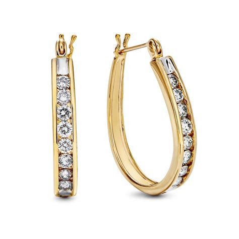 yellow gold hoop earrings chanel|diamond yellow gold hoop earrings.